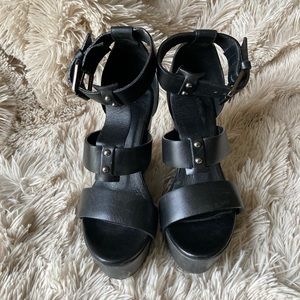 Stunning All Saints leather wedges!